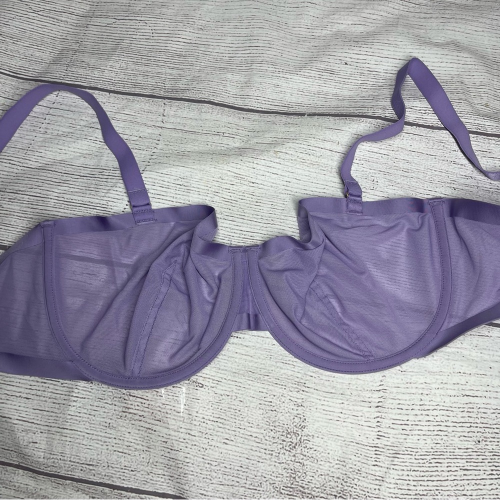 CUUP 40D Balconette Mesh Purple Bra - Picture 3 of 4